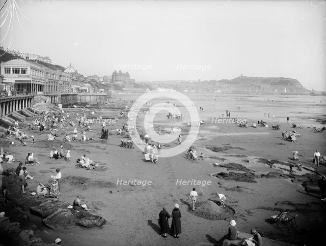 The beach at Scarborough, East Riding of Yorkshire. Artist: Unknown