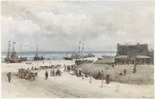 The Beach at Scheveningen, 1873. Creator: Johannes Bosboom