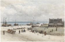The Beach at Scheveningen, 1873. Creator: Johannes Bosboom