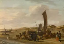 The Beach at Scheveningen, late 17th century. Creator: Cornelis Beelt