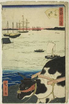The Beach at Takanawa (Takanawa kaigan), from the series "Thirty-six Views of the..., 1862. Creator: Utagawa Hiroshige II