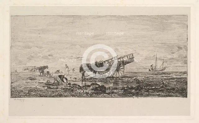 The Beach at Villerville, 1837-78. Creator: Charles Francois Daubigny.