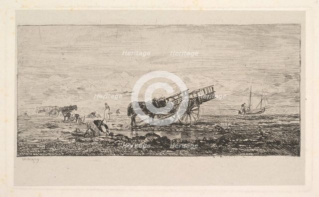 The Beach at Villerville, 1837-78. Creator: Charles Francois Daubigny.