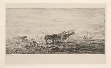 The Beach at Villerville, 1837-78. Creator: Charles Francois Daubigny