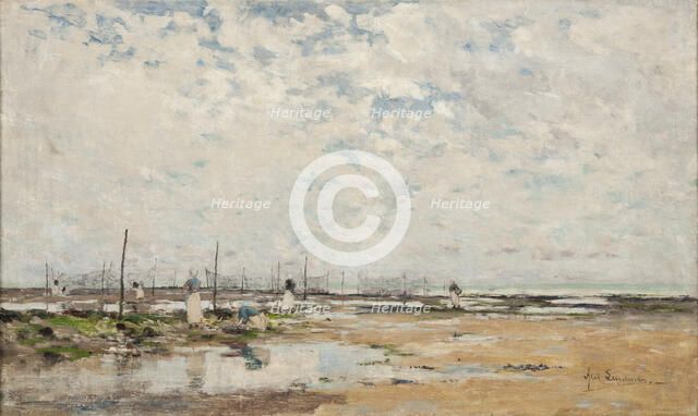 The Beach at Villerville, Normandy, 1878. Creator: Knut Axel Lindman.