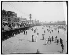 The Beach, Atlantic City, between 1901 and 1906. Creator: Unknown