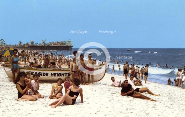The beach, Seaside Heights, New Jersey, USA, 1963. Artist: Unknown
