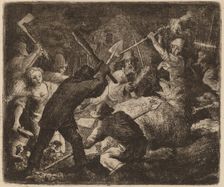 The Bear Assaulted by the Peasants, probably c. 1645/1656. Creator: Allart van Everdingen
