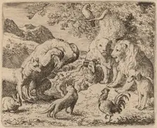The Bear Beseeches the Lion for Justice, probably c. 1645/1656. Creator: Allart van Everdingen