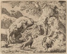 The Bear Beseeches the Lion for Justice, probably c. 1645/1656. Creator: Allart van Everdingen