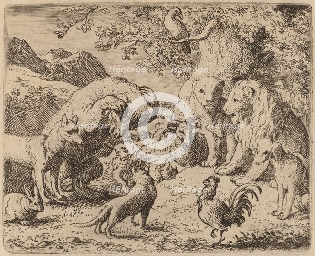 The Bear Beseeches the Lion for Justice, probably c. 1645/1656. Creator: Allart van Everdingen.