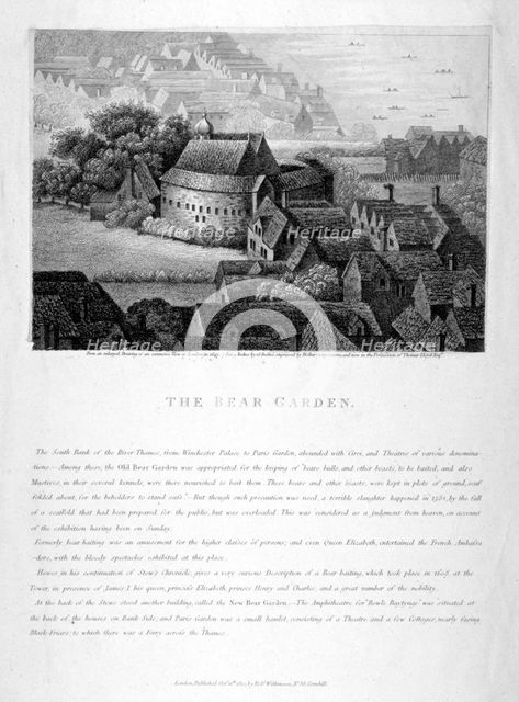 The Bear Garden, Southwark, London, 1810.                                          Artist: Anon