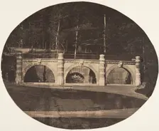 [The Bear Enclave, Zoological Gardens, Brussels], 1854-56. Creator: Louis-Pierre-Théophile Dubois de Nehaut