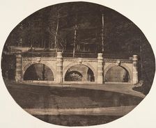 [The Bear Enclave, Zoological Gardens, Brussels], 1854-56. Creator: Louis-Pierre-Théophile Dubois de Nehaut