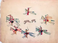 The Bear Hunt 1875 Artist: Making Medicine