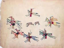 The Bear Hunt 1875 Artist: Making Medicine