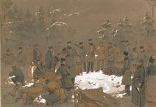 The Bear Hunt of Tsar Alexander II, 1872. Creator: Zichy, Mihály (1827-1906)