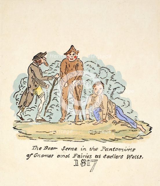 The Bear Scene in the Pantomime of Gnomes and Fairies at Sadler's Wells, 1817.