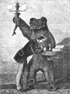 The Bear Trophy at Marlborough House; the Bear was shot in Russia by H.R.H. The Prince..., 1891. Creator: Unknown