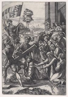 The Bearing of the Cross, 1517. Creator: Agostino Veneziano