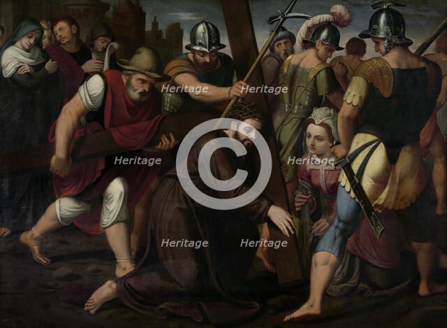 The Bearing of the Cross, 1565. Creator: Lambert van Noort.