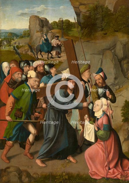 The Bearing of the Cross and the Flight into Egypt, 1510-1520. Creator: Master of Hoogstraaten.