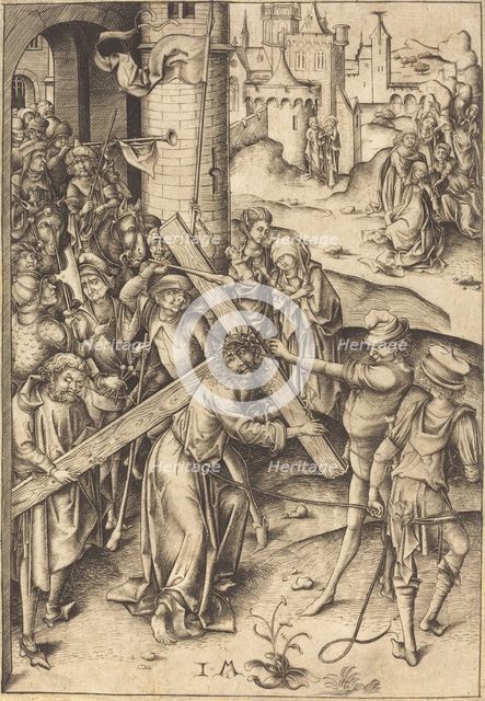 The Bearing of the Cross, c. 1480. Creator: Israhel van Meckenem.