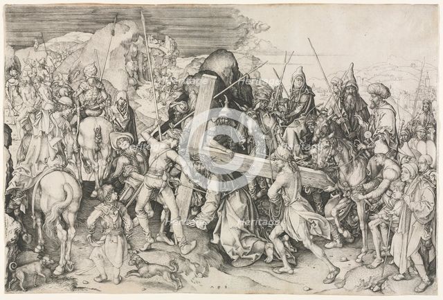 The bearing of the cross. Creator: Martin Schongauer (German, c.1450-1491).