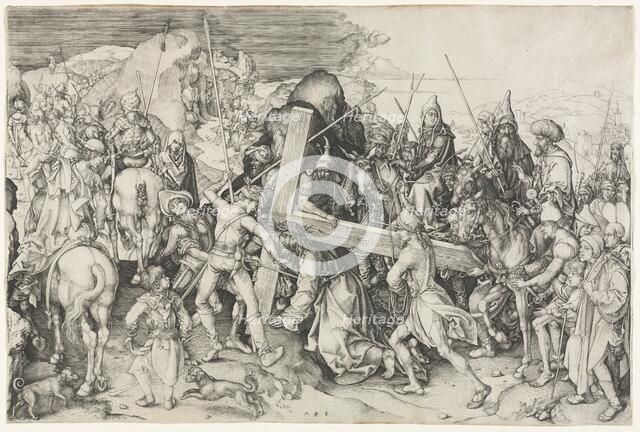 The bearing of the cross. Creator: Martin Schongauer (German, c.1450-1491).