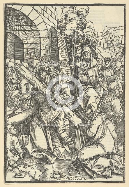 The Bearing of the Cross, from Speculum passionis domini nostri Ihesu Christi, 1507. Creator: Hans Schäufelein the Elder.