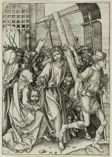 The Bearing of the Cross, from The Passion, c. 1480. Creator: Martin Schongauer