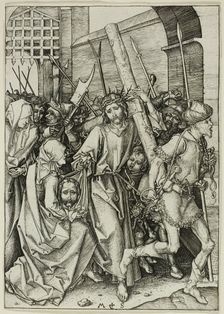 The Bearing of the Cross, from The Passion, c. 1480. Creator: Martin Schongauer