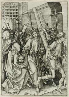 The Bearing of the Cross, from The Passion, c. 1480. Creator: Martin Schongauer