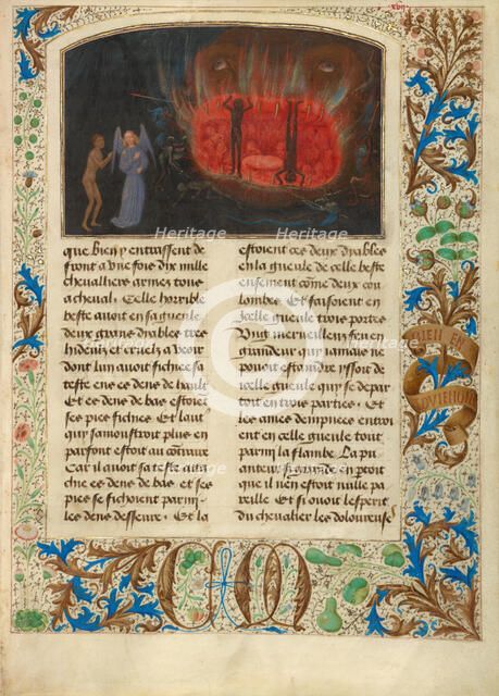 The Beast Acheron; Les Visions du chevalier Tondal, 1475. Creator: Simon Marmion.