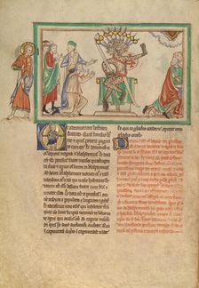 The Beast Enthroned; Dyson Perrins Apocalypse, about 1255-1260. Creator: Unknown