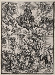 The Beast with Seven Heads and the Beast with Lamb's Horns. Creator: Albrecht Dürer (German, 1471-1528)