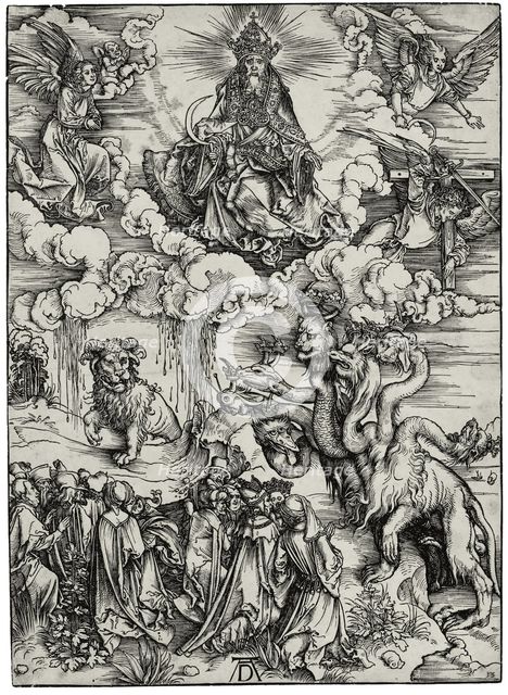 The Beast with Two Horns Like a Lamb, c. 1497. Artist: Dürer, Albrecht (1471-1528)