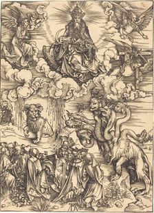The Beast with Two Horns like a Lamb, probably c. 1496/1498. Creator: Albrecht Durer