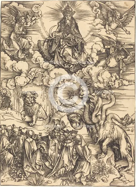 The Beast with Two Horns like a Lamb, probably c. 1496/1498. Creator: Albrecht Durer.