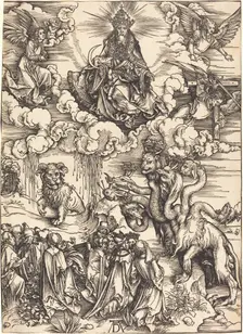 The Beast with Two Horns like a Lamb, probably c. 1496/1498. Creator: Albrecht Durer