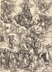 The Beast with Two Horns like a Lamb, probably c. 1496/1498. Creator: Albrecht Durer