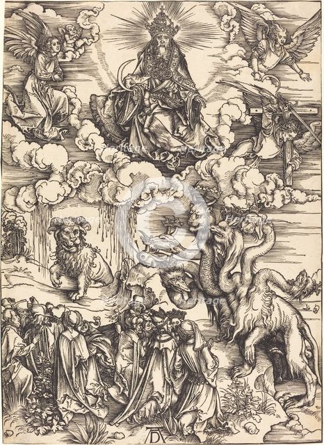 The Beast with Two Horns like a Lamb, probably c. 1496/1498. Creator: Albrecht Durer.