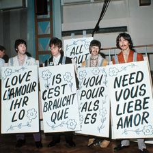 The Beatles performing All You Need is Love 25th June 1967