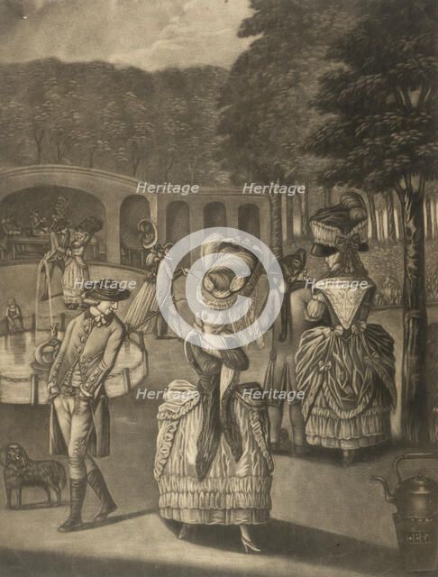 The Beauties of Bagnigge Wells, London, (late 18th century?). Artist: Unknown
