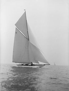 The beautiful 15 Metre class sailing yacht Paula III 1913. Creator: Kirk & Sons of Cowes