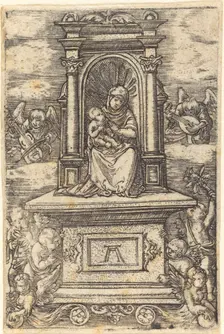 The Beautiful Virgin of Regensburg on an Altar, c. 1519/1520. Creator: Albrecht Altdorfer
