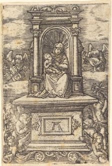 The Beautiful Virgin of Regensburg on an Altar, c. 1519/1520. Creator: Albrecht Altdorfer