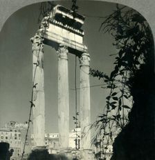 The Beautiful Columns of the Temple of Castor and Pollux, the Forum, Rome, Italy c1930s. Creator: Unknown