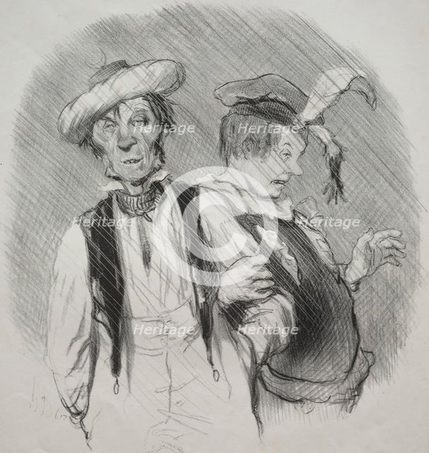 The beautiful days of life, plate 18: Mardi gras, 1844. Creator: Honoré Daumier (French, 1808-1879); Aubert.
