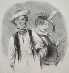 The beautiful days of life, plate 18: Mardi gras, 1844. Creator: Honoré Daumier (French, 1808-1879); Aubert
